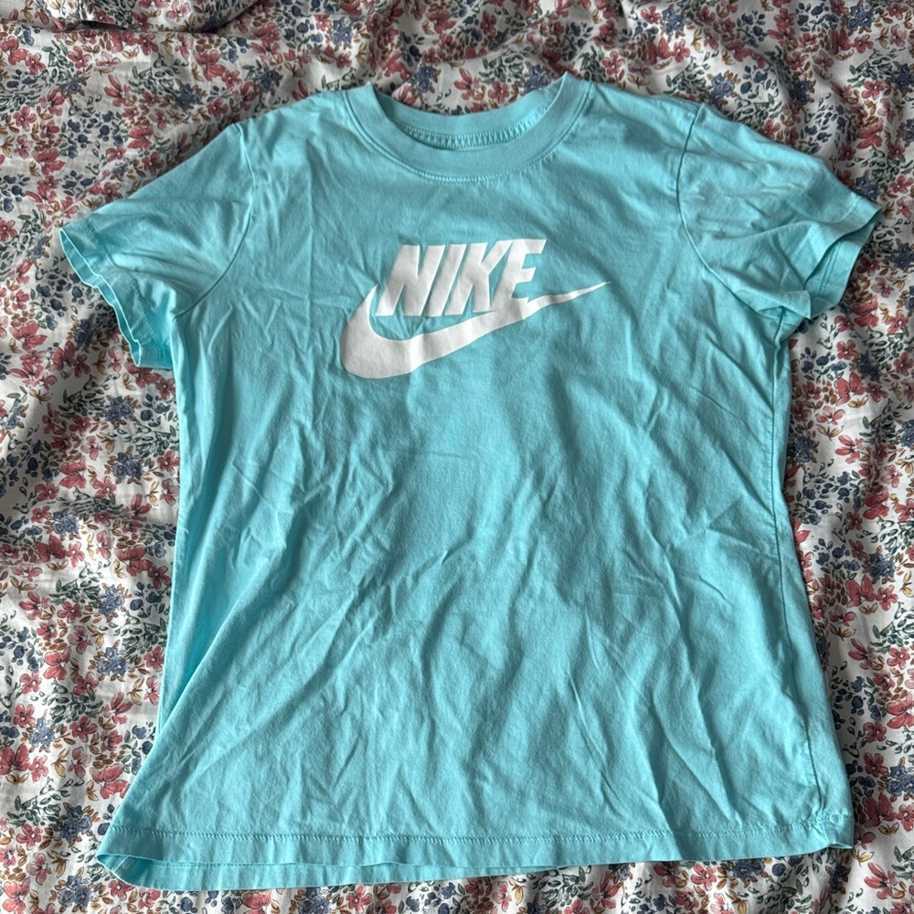 Nike Aqua Tee with White Logo